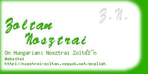 zoltan nosztrai business card